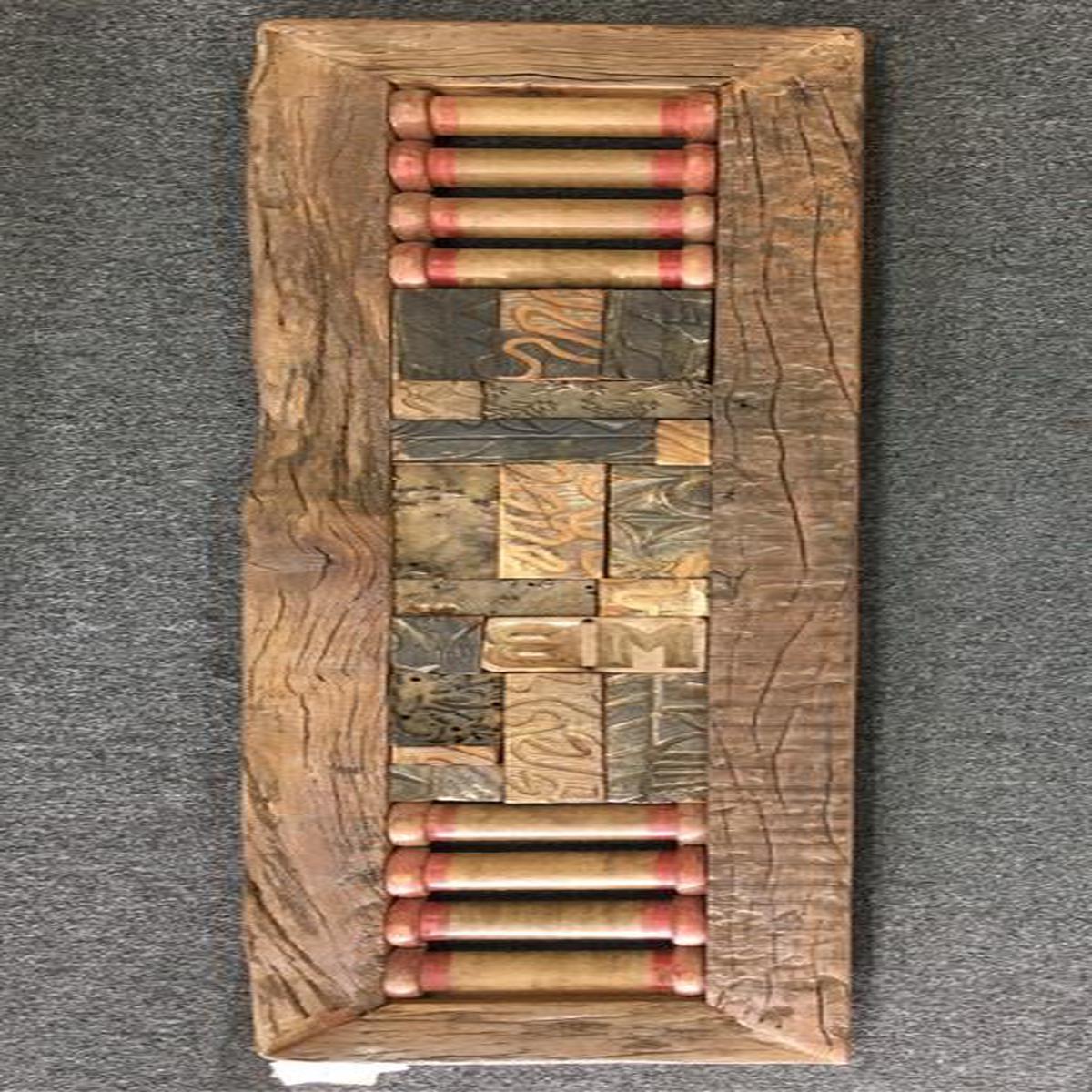 Wall Decor Repurposed Block Print