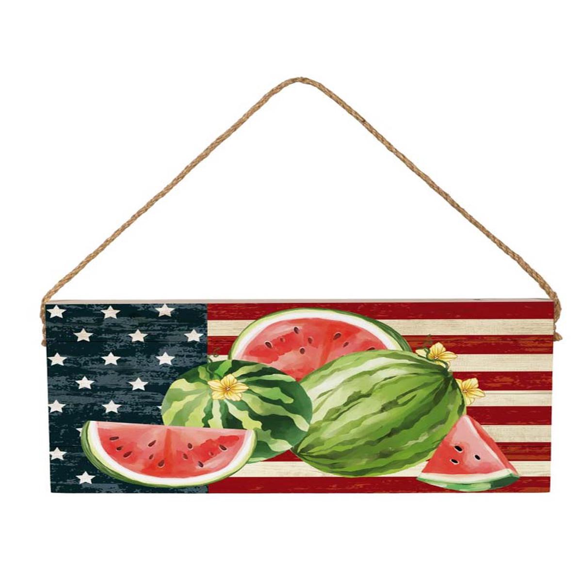 Watermelon American Classic Hanging Sign by Evergreen
