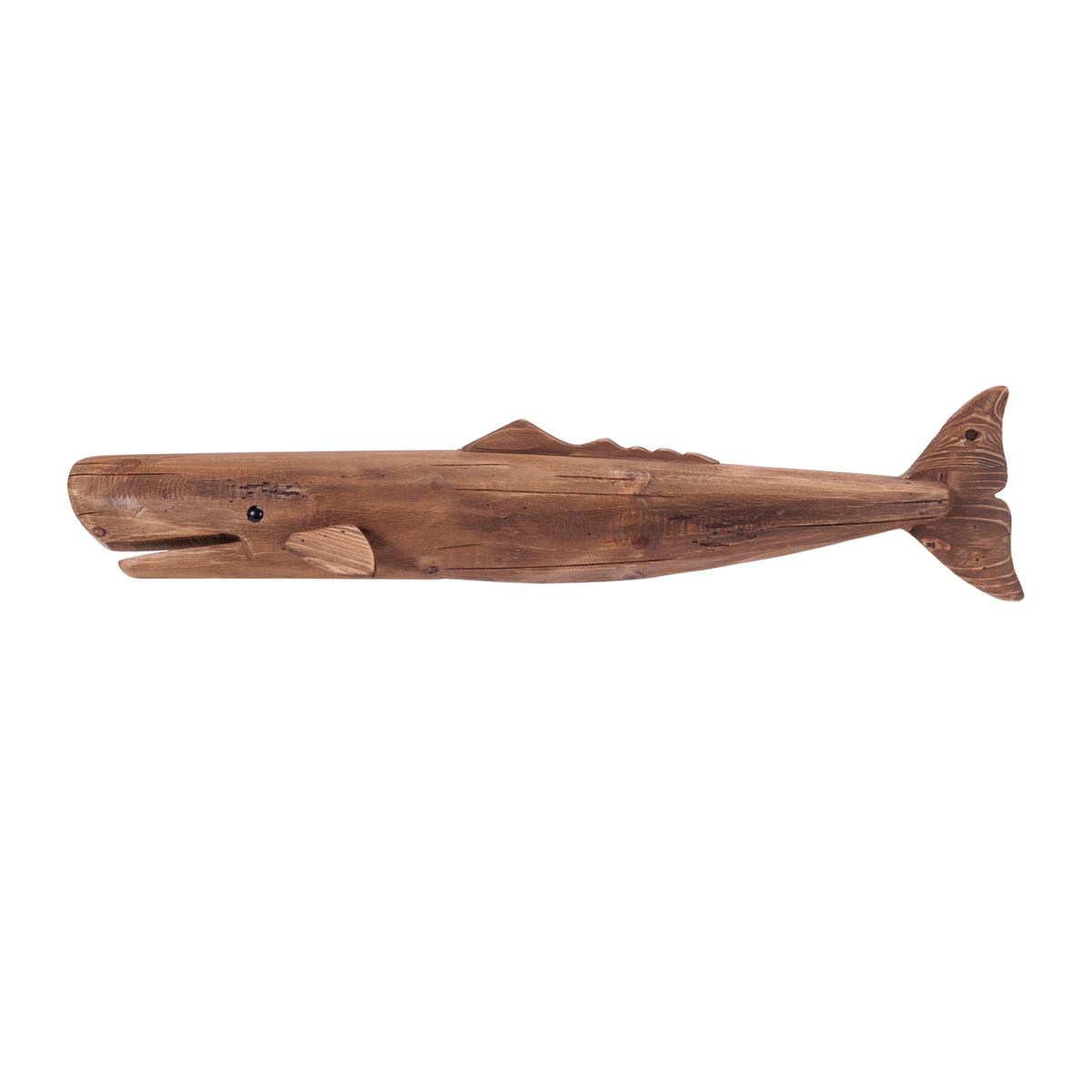 Whale Wall Dcor 34"L x 7.5"H Wood