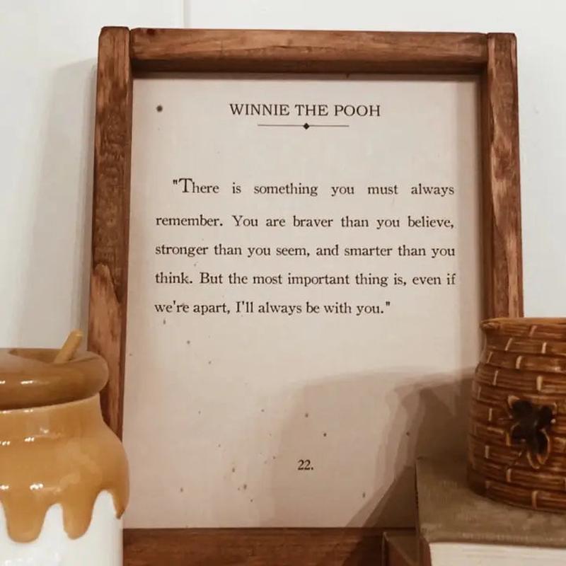 Winnie The Pooh - Braver - Wall Decor - Choose Size