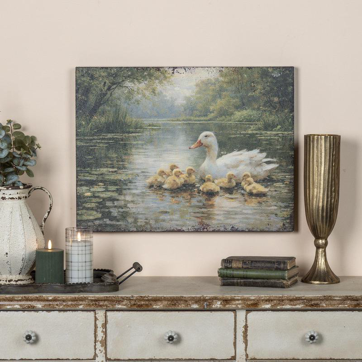 248221 Rustic Duck Family Print