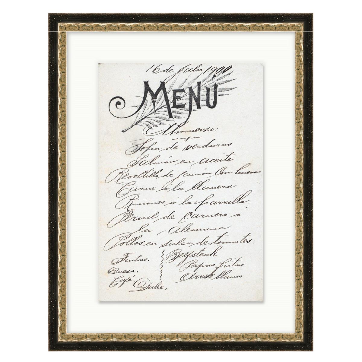 Vintage Menu II