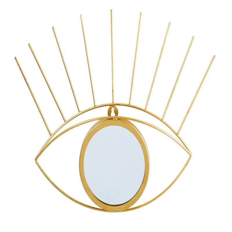 17 Gold Metal Glam Eye Wall Decor Accent Mirror