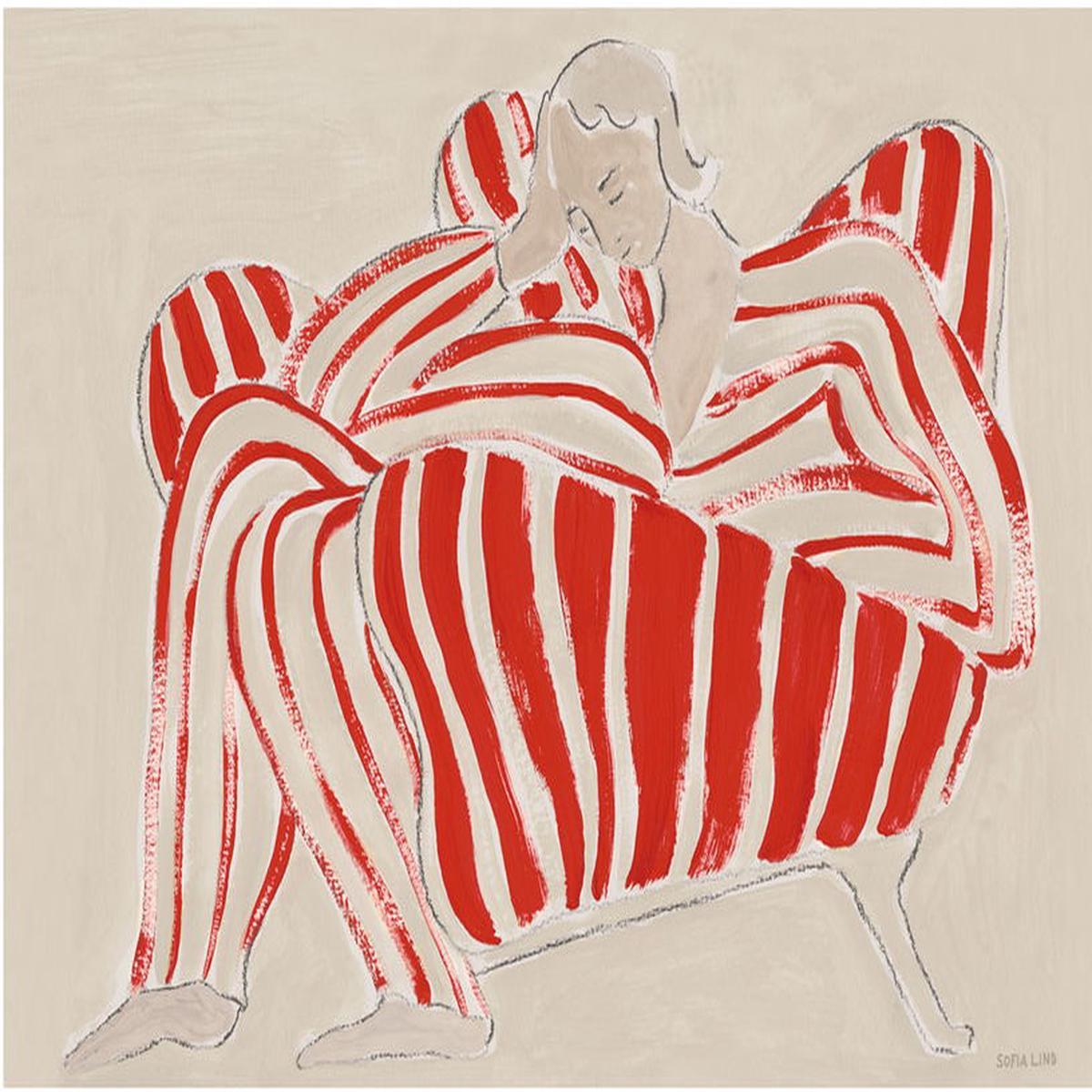 70x100cm Poster Red Chair - The Poster Club